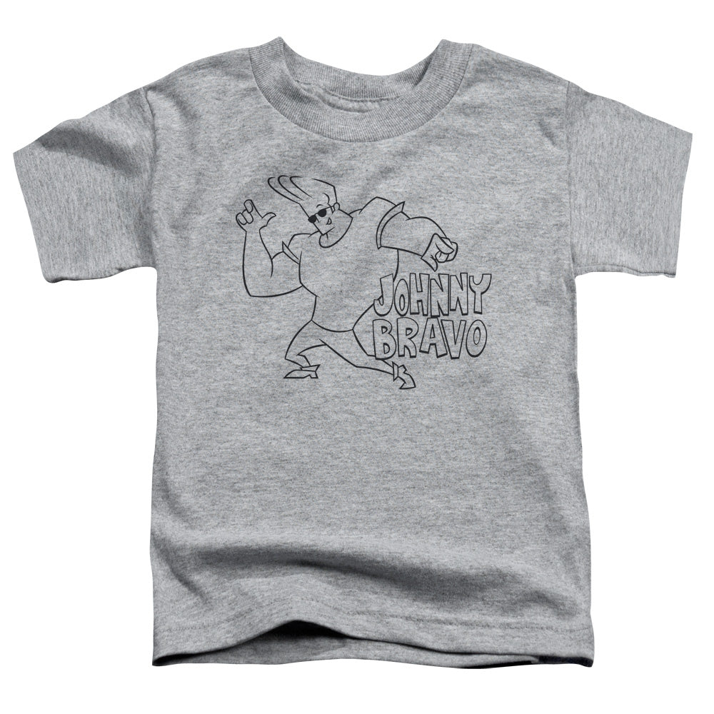 Johnny Bravo Jb Line Art Toddler Kids Youth T Shirt Athletic Heather