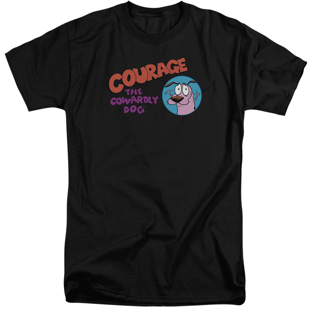 Courage the Cowardly Dog Courage Logo Mens Tall T Shirt Black