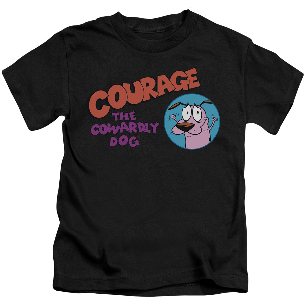 Courage the Cowardly Dog Courage Logo Juvenile Kids Youth T Shirt Black