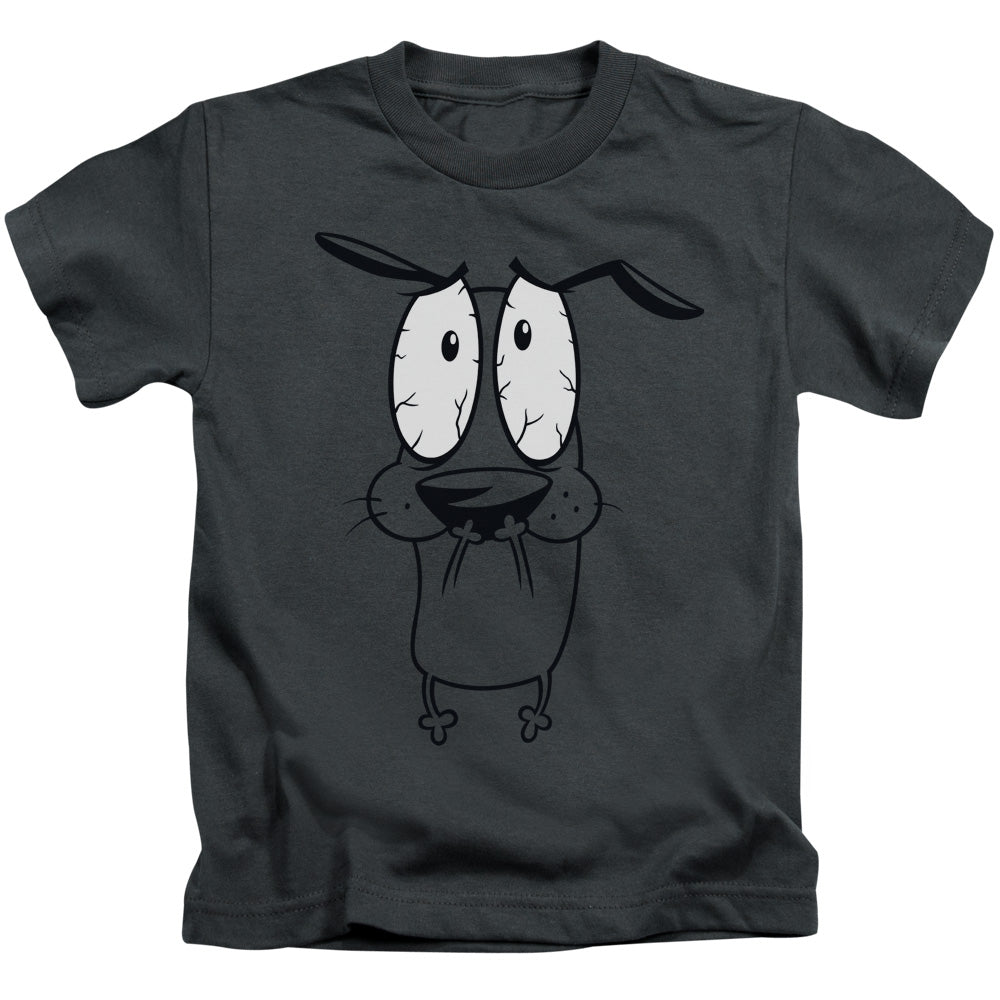 Courage the Cowardly Dog Scared Juvenile Kids Youth T Shirt Charcoal