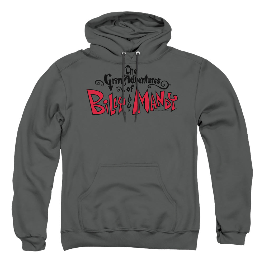Grim Adventures Of Billy And Mandy Grim Logo Mens Hoodie Charcoal