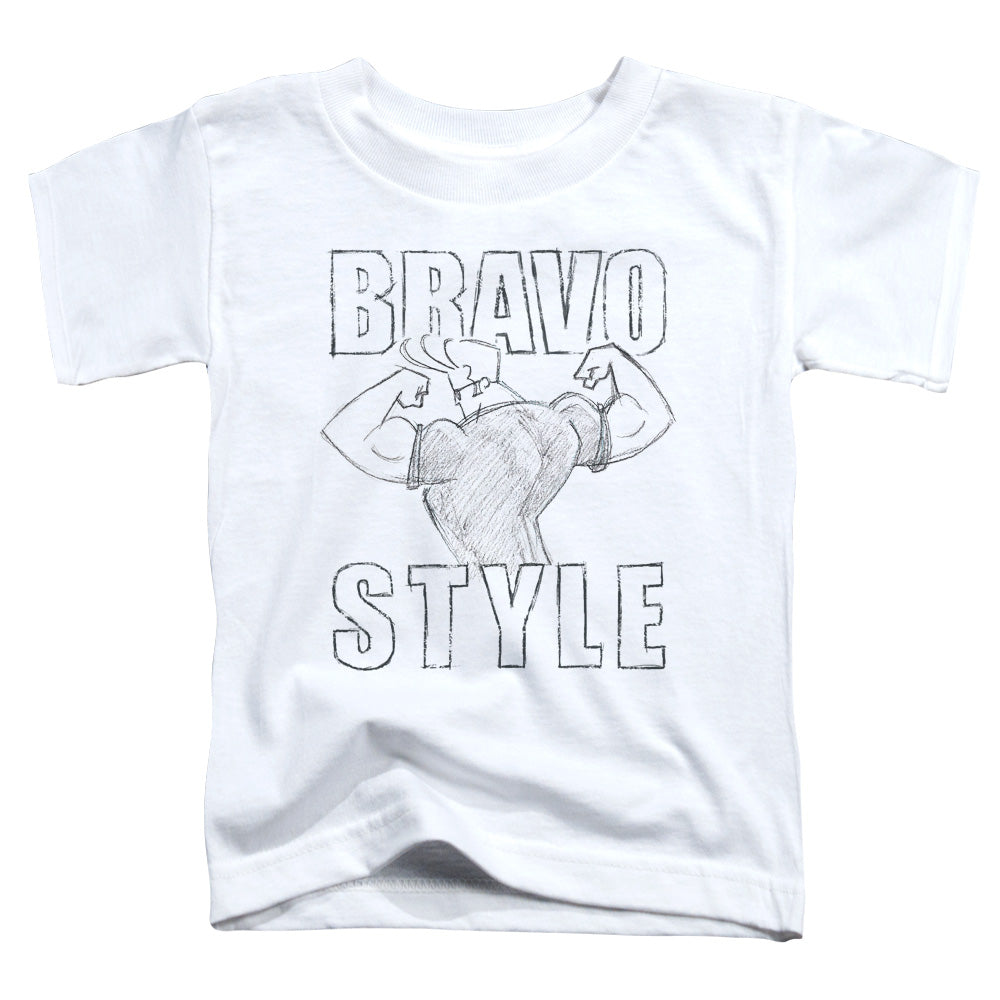 Johnny Bravo Bravo Style Toddler Kids Youth T Shirt White