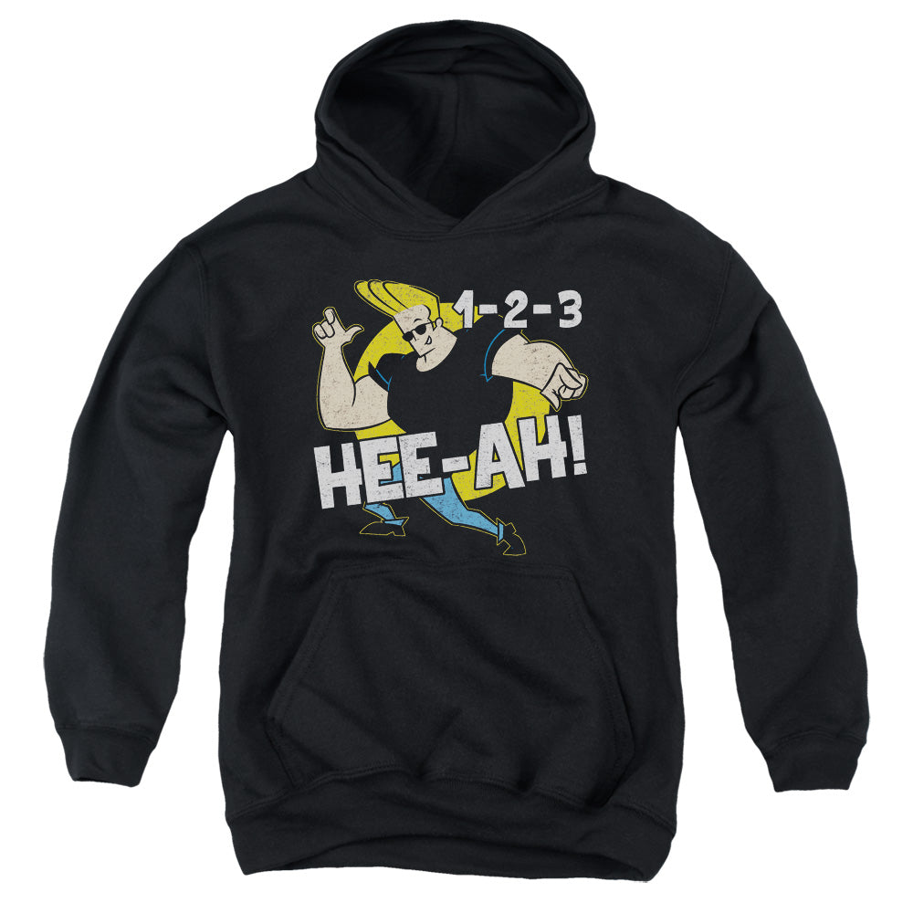 Johnny Bravo 123 Kids Youth Hoodie Black