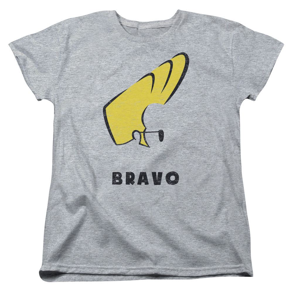 Johnny Bravo Johnny Hair Womens T Shirt Athletic Heather