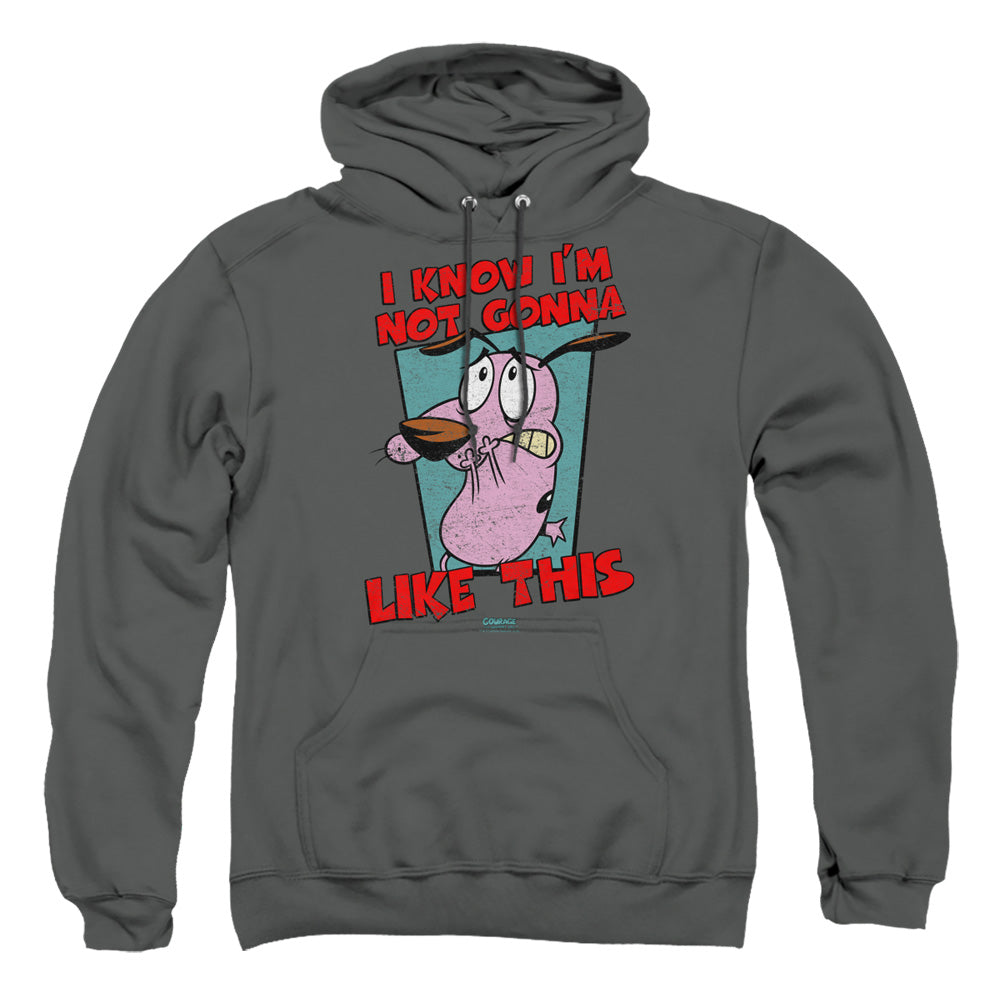 Courage The Cowardly Dog Not Gonna Like Mens Hoodie Charcoal Officially Licensed