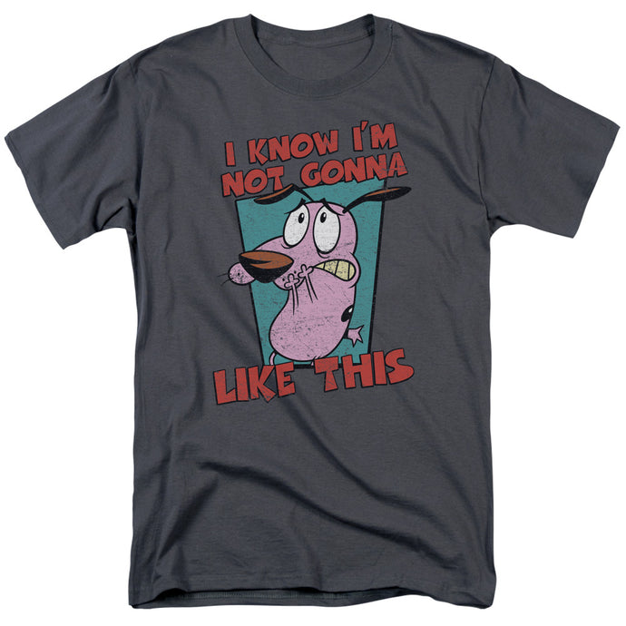 Courage the Cowardly Dog Not Gonna Like Mens T Shirt Charcoal