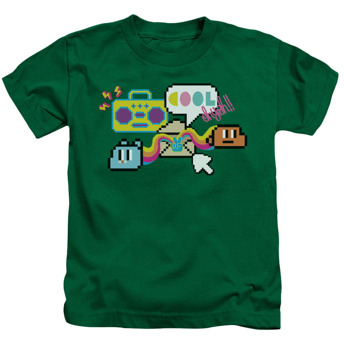 Amazing World of Gumball Cool Oh Yeah Juvenile Kids Youth T Shirt Kelly Green 