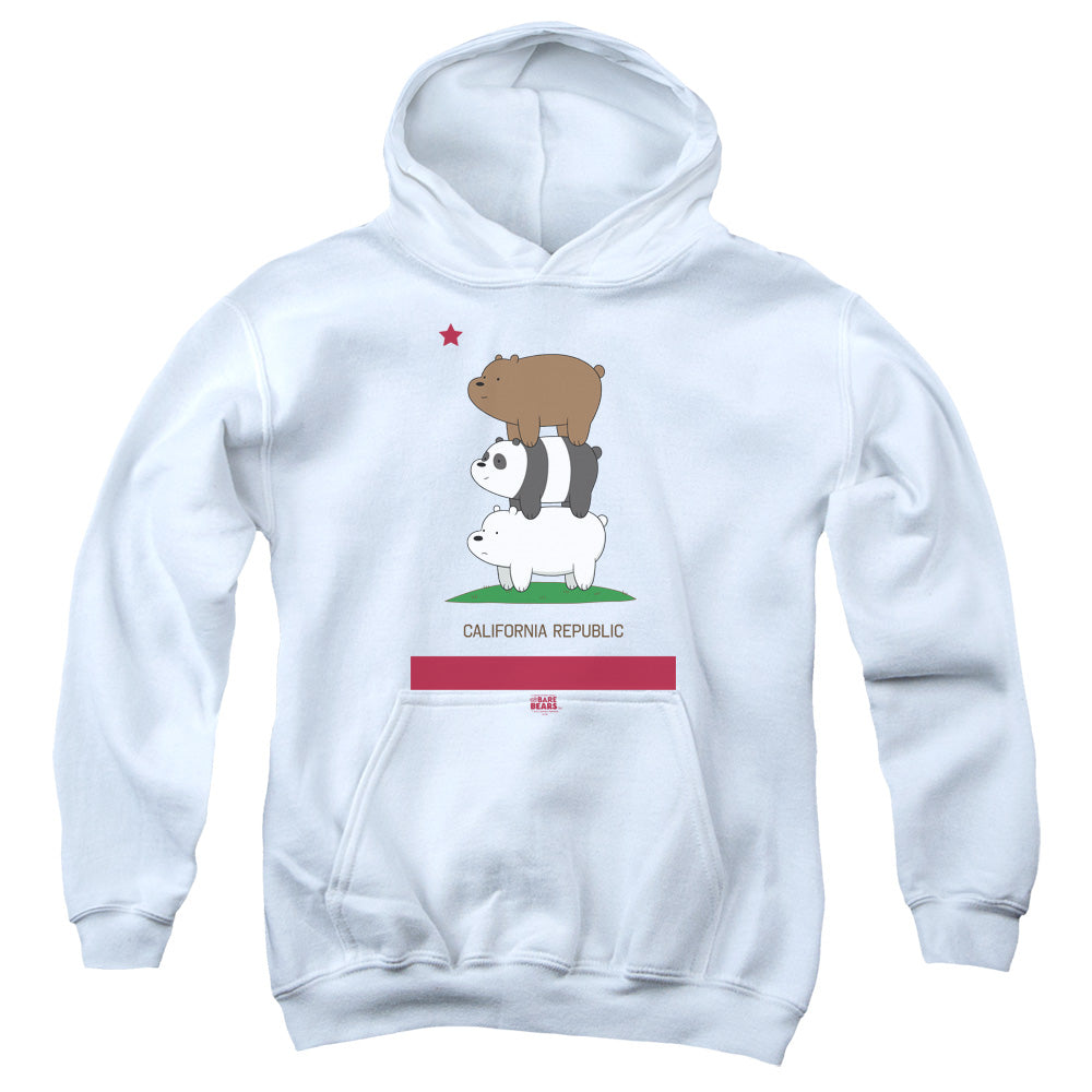 We Bare Bears Cali Stack Kids Youth Hoodie White