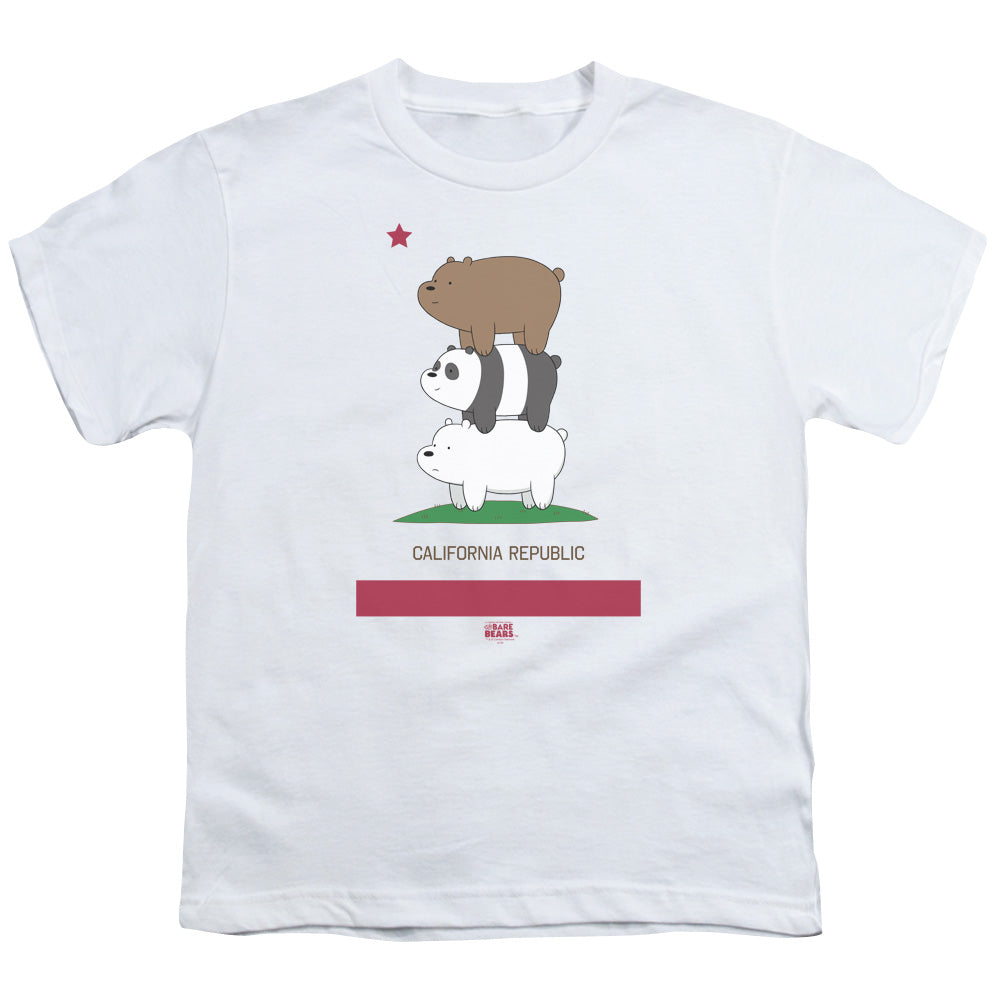 We Bare Bears Cali Stack Kids Youth T Shirt White