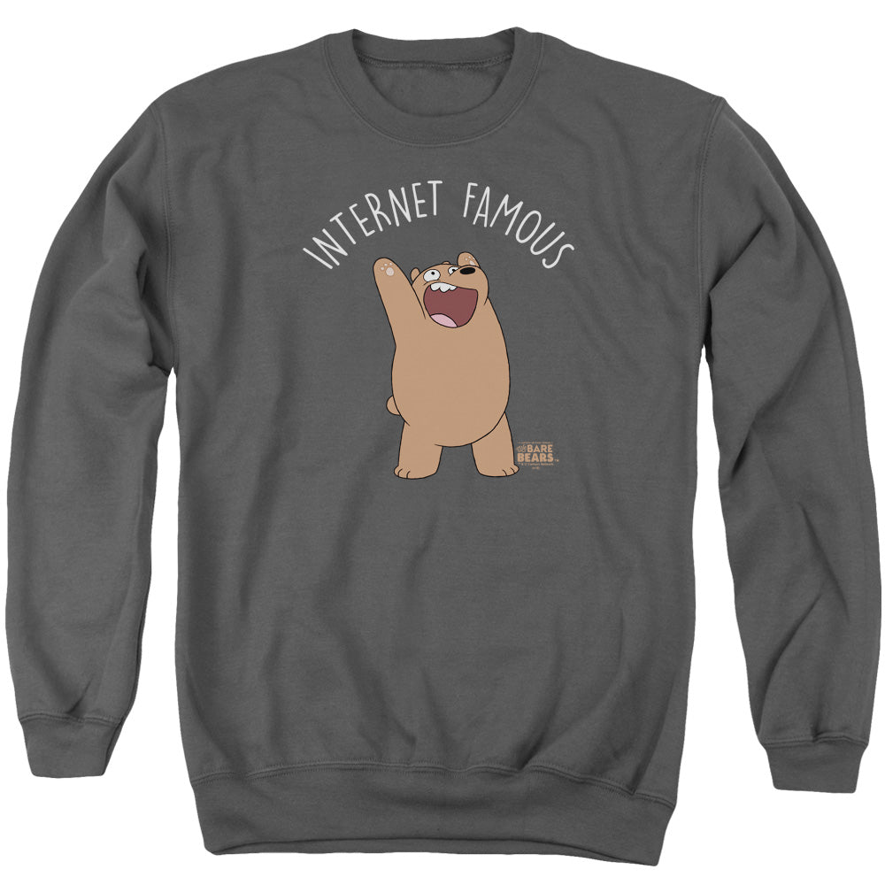 We Bare Bears Internet Famous Mens Crewneck Sweatshirt Charcoal