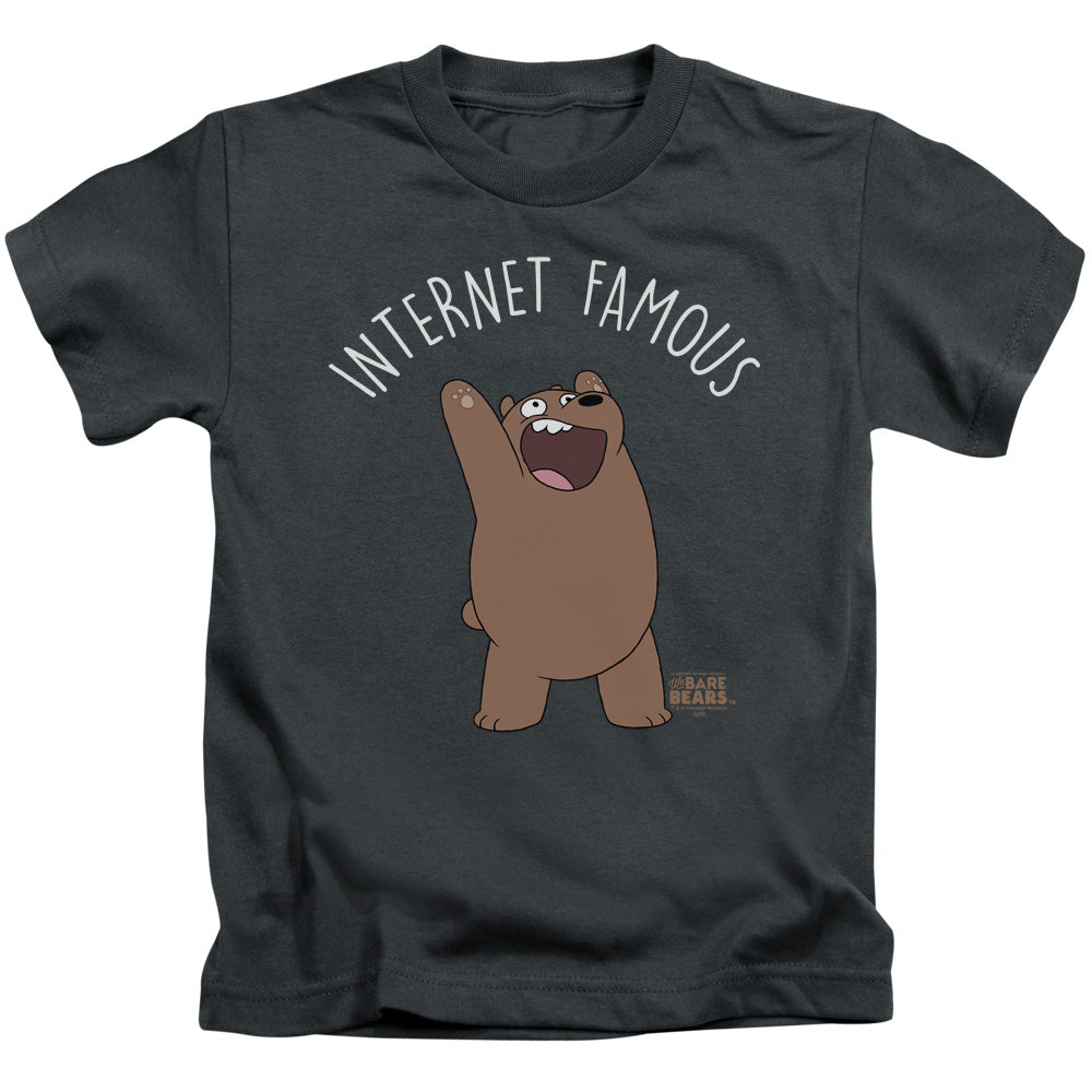 We Bare Bears Internet Famous Juvenile Kids Youth T Shirt Charcoal