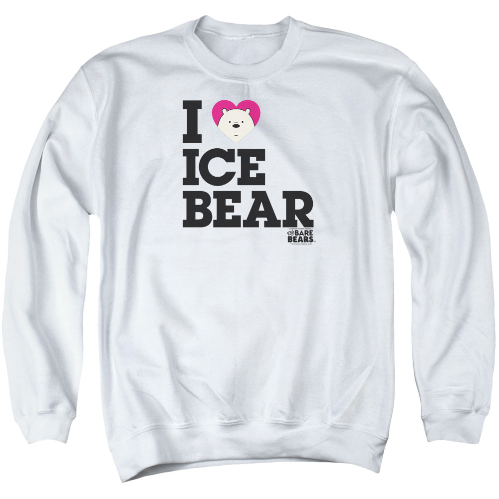 We Bare Bears Heart Ice Bear Mens Crewneck Sweatshirt White