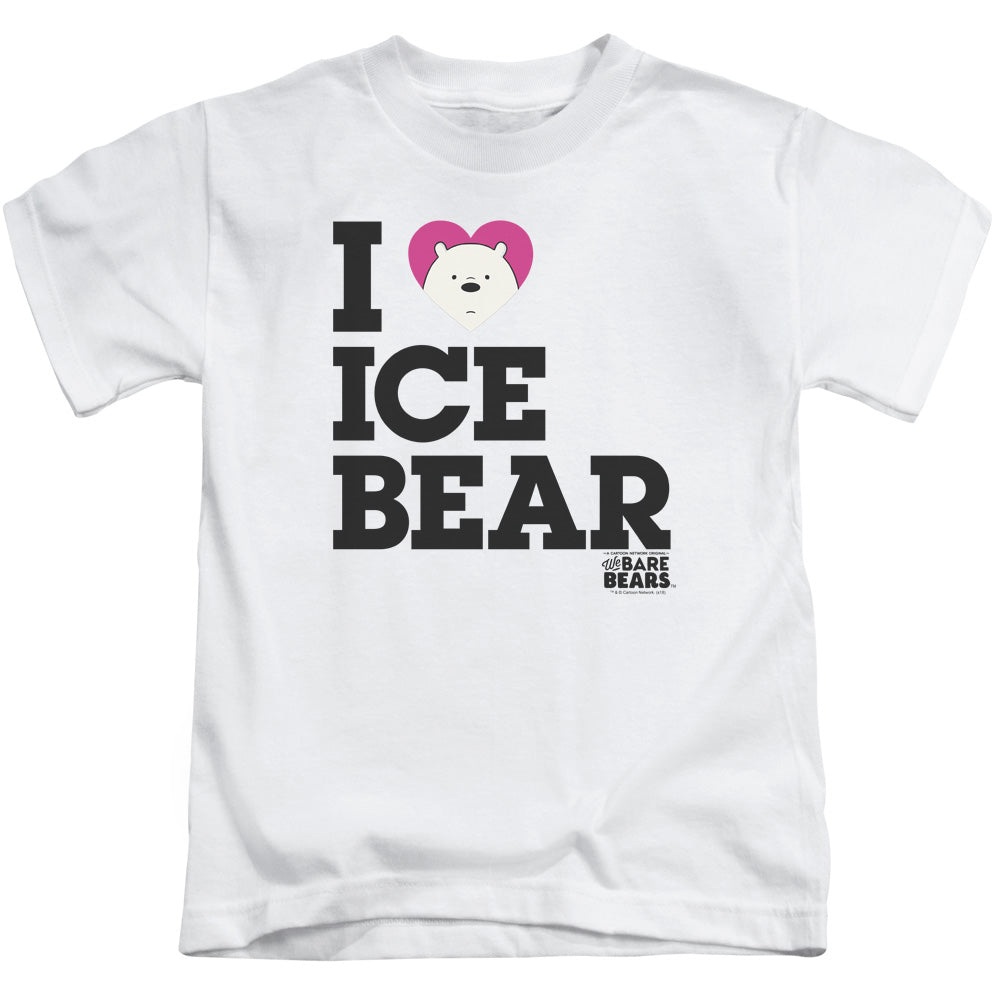 We Bare Bears Heart Ice Bear Juvenile Kids Youth T Shirt White