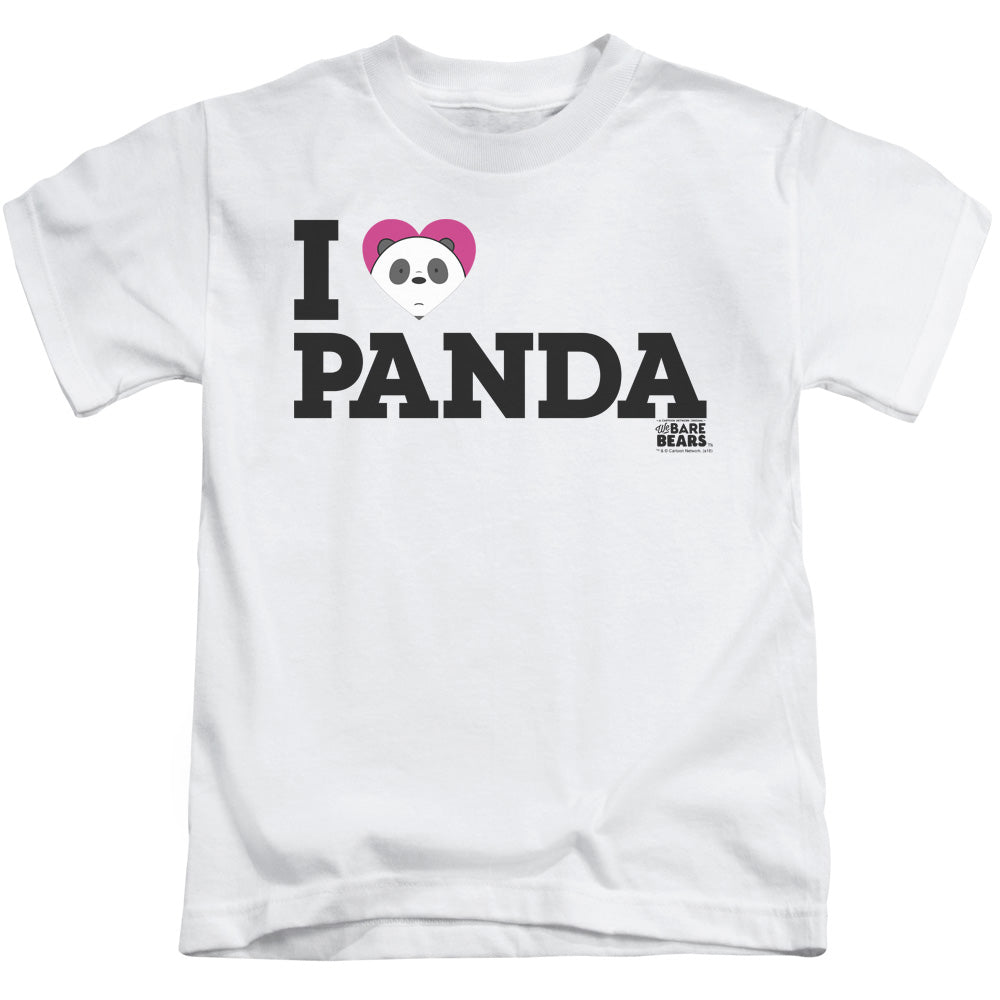 We Bare Bears Heart Panda Juvenile Kids Youth T Shirt White