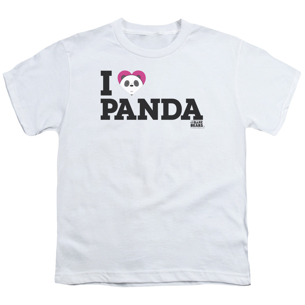 We Bare Bears Heart Panda Kids Youth T Shirt White