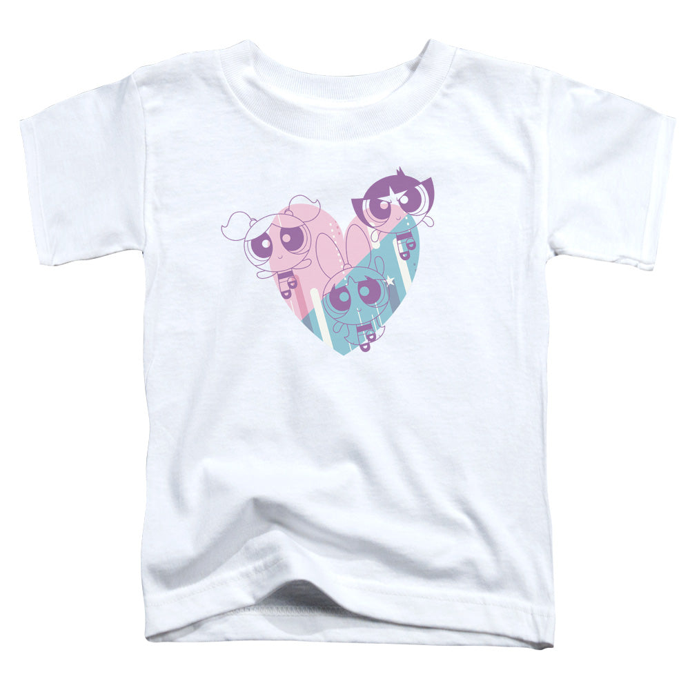 Powerpuff Girls Powerpuff Heart Toddler Kids Youth T Shirt White