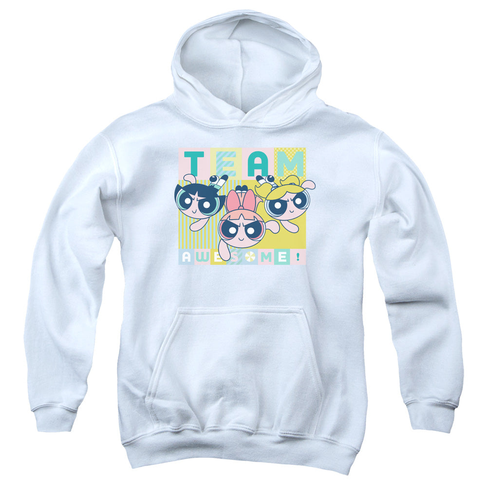 Powerpuff Girls Awesome Block Kids Youth Hoodie White
