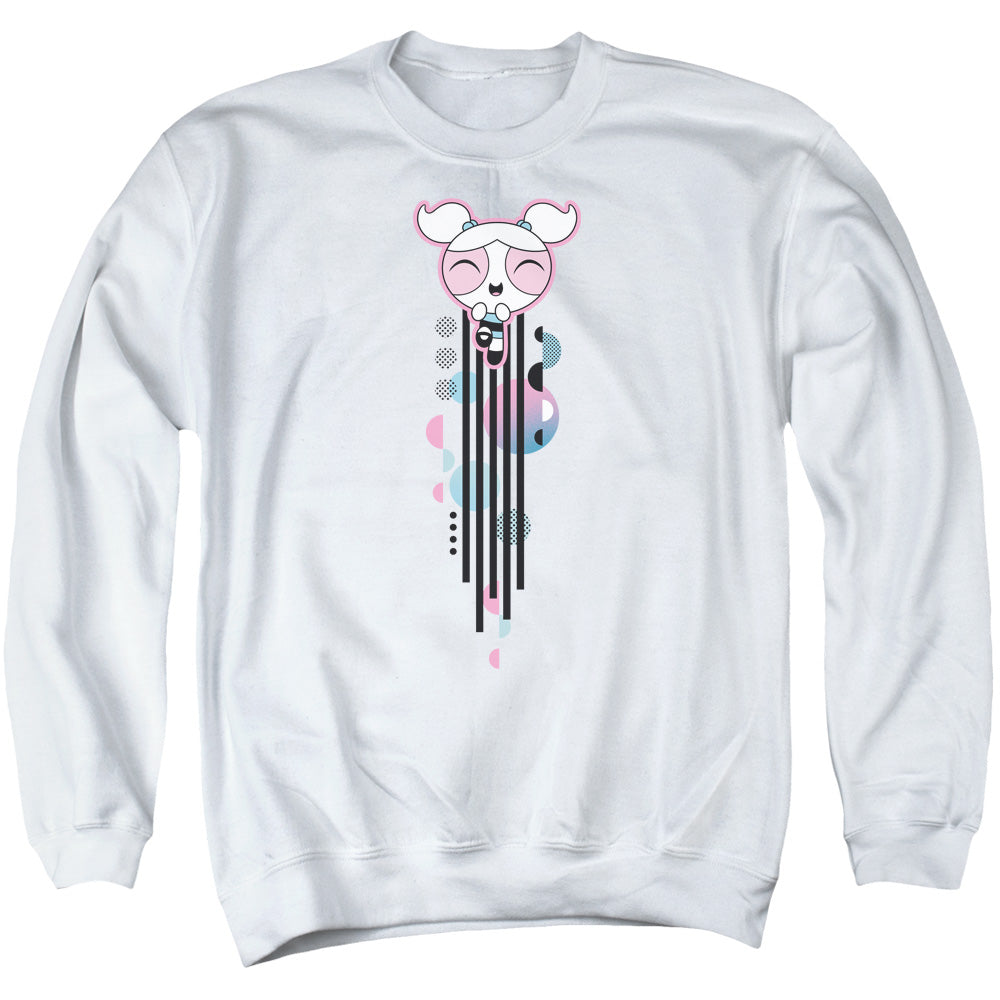 Powerpuff Girls Bubbles Streak Mens Crewneck Sweatshirt White