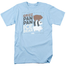 Load image into Gallery viewer, We Bare Bears Grizz Pan Pan Ice Bear Mens T Shirt Light Blue
