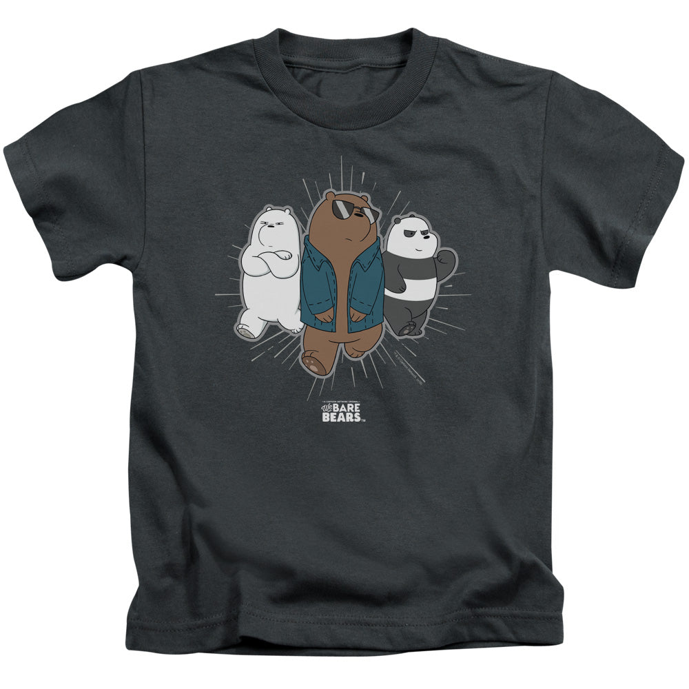 We Bare Bears Jacket Juvenile Kids Youth T Shirt Charcoal