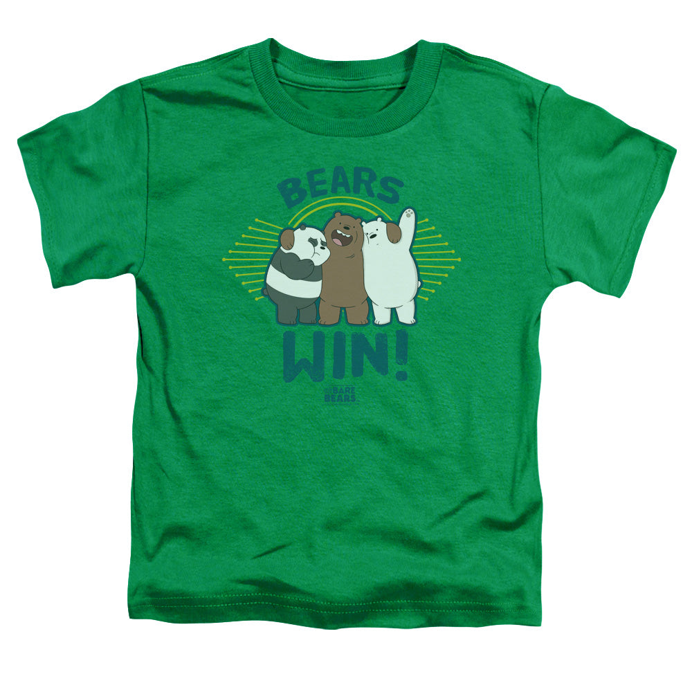 We Bare Bears Bears Win Toddler Kids Youth T Shirt Kelly Green