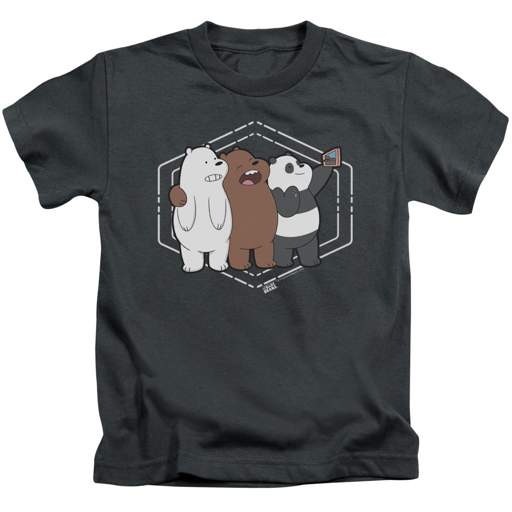 We Bare Bears Selfie Juvenile Kids Youth T Shirt Charcoal