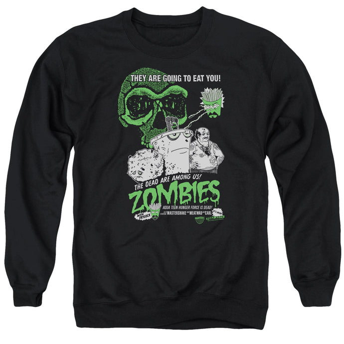 Aqua Teen Hunger Force Zombies Mens Crewneck Sweatshirt Black