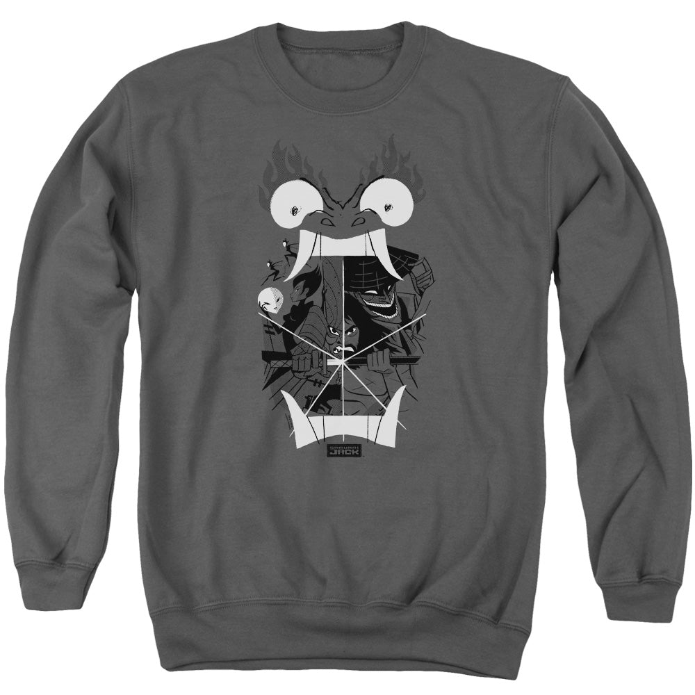 Samurai Jack Divisive Mens Crewneck Sweatshirt Charcoal