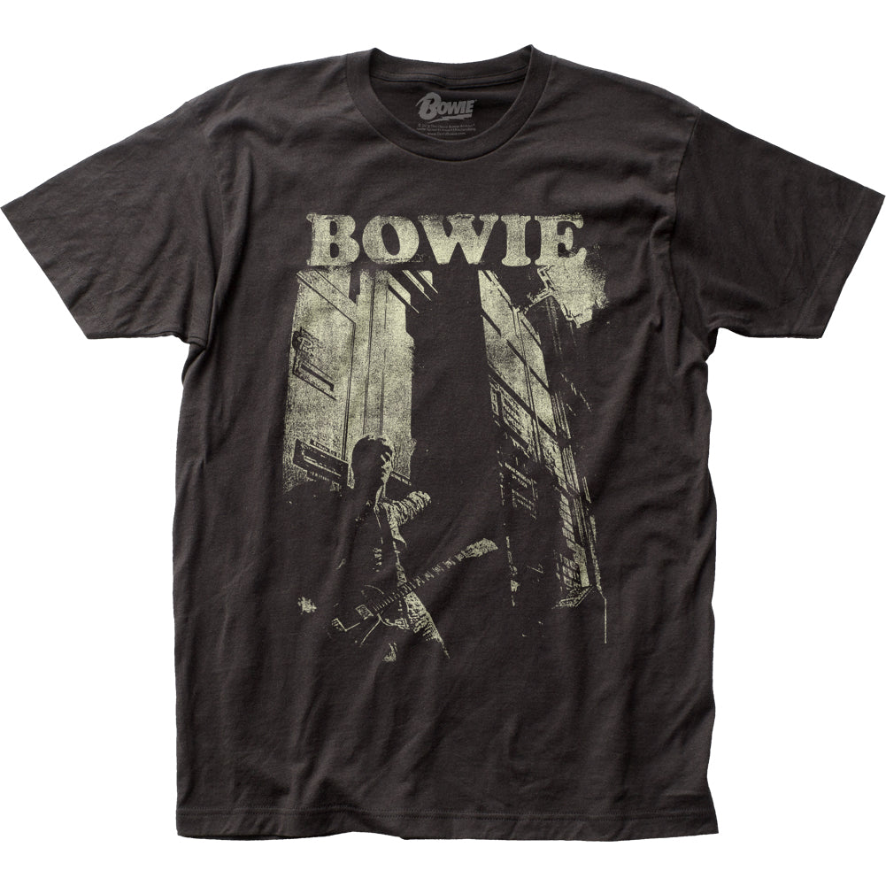 David Bowie Guitar Mens T Shirt Black 