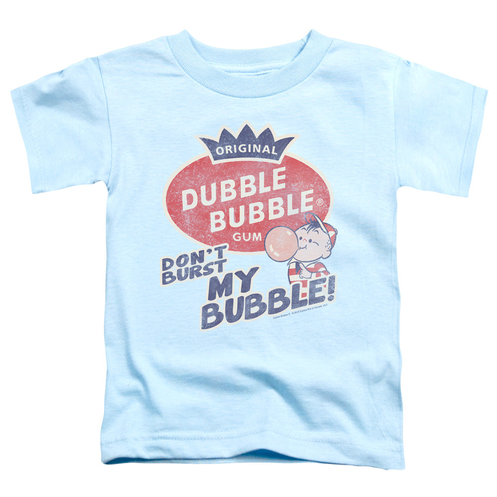 Dubble Bubble Burst Bubble Toddler Kids Youth T Shirt Light Blue Officially Licensed