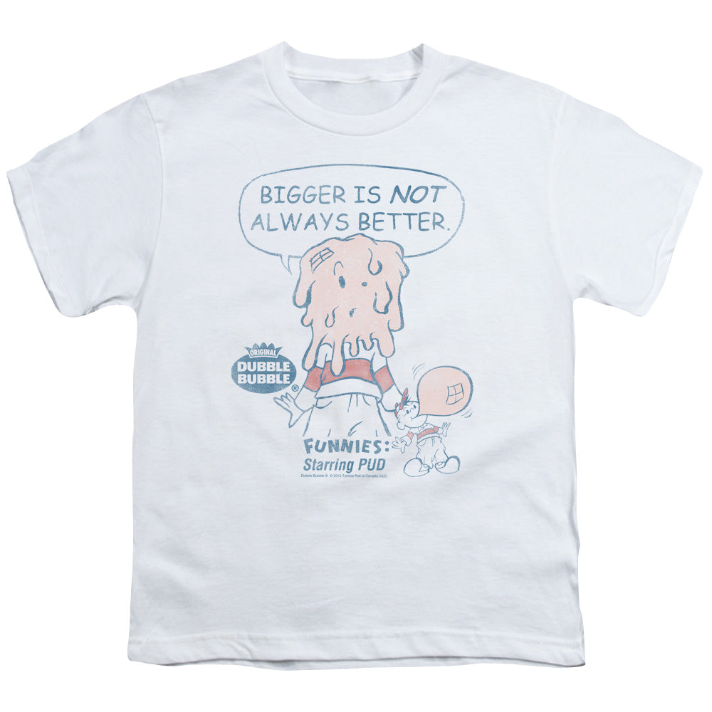 Dubble Bubble Bigger Kids Youth T Shirt White Officially Licensed