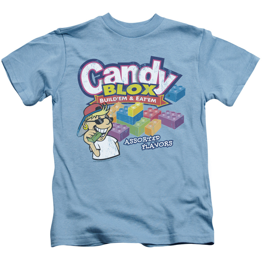 Dubble Bubble Candy Blox Juvenile Kids Youth T Shirt Carolina Blue (5 6) Officially Licensed