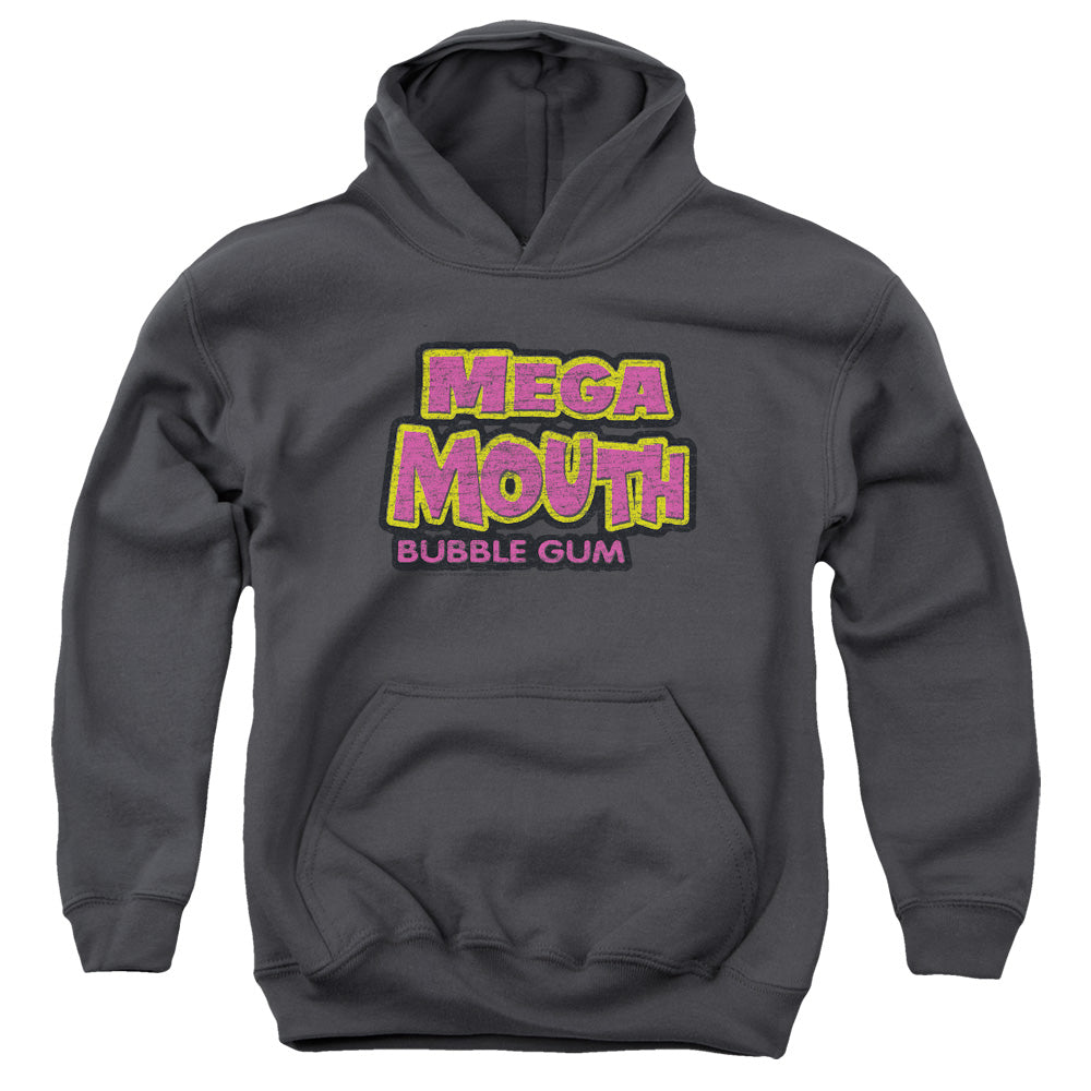 Dubble Bubble Mega Mouth Kids Youth Hoodie Charcoal Officially Licensed
