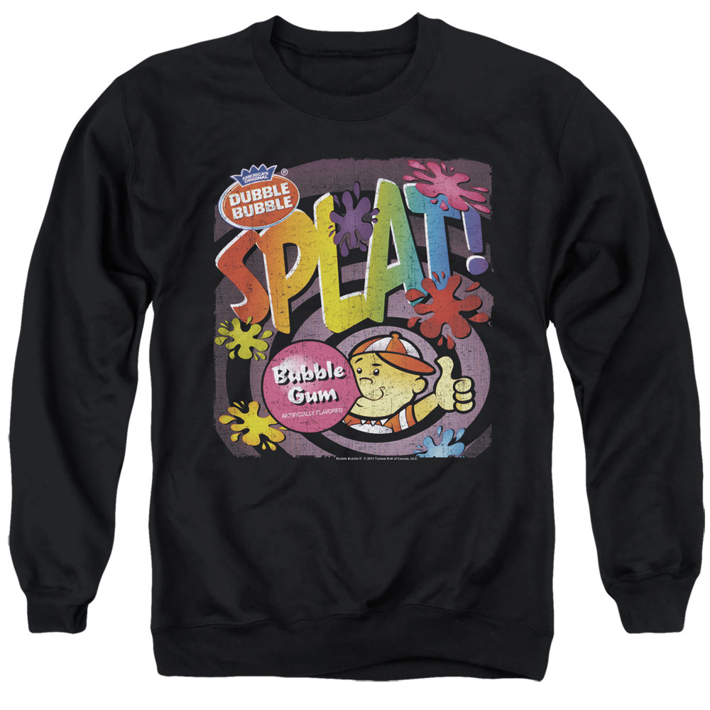 Dubble Bubble Splat Gum Mens Crewneck Sweatshirt Black Officially Licensed