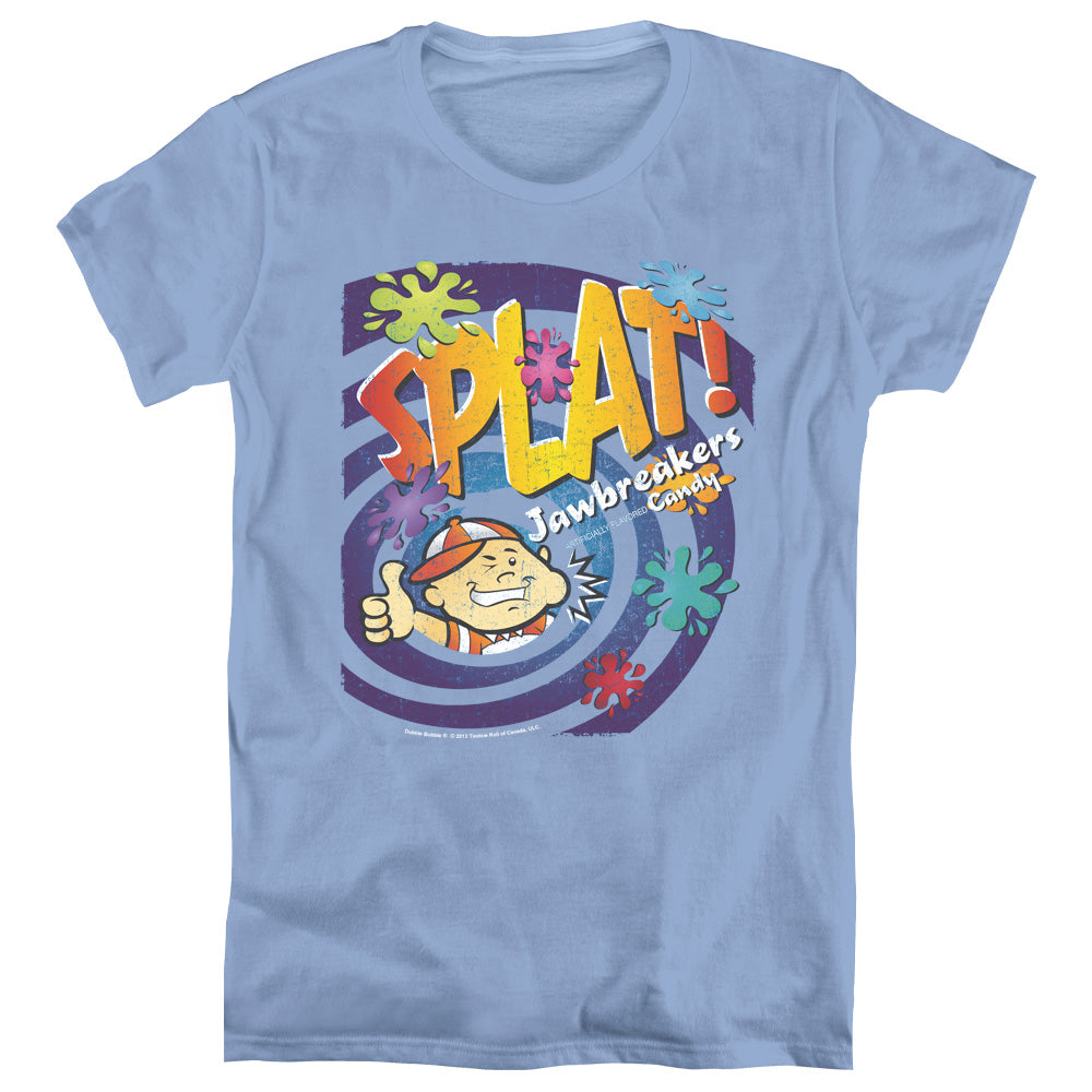 Dubble Bubble Splat Jawbreakers Womens T Shirt Carolina Blue Officially Licensed