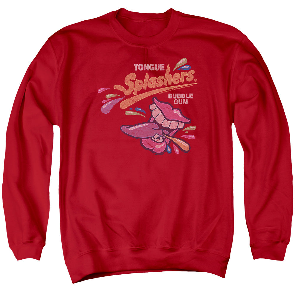 Dubble Bubble Distress Logo Mens Crewneck Sweatshirt Red Officially Licensed