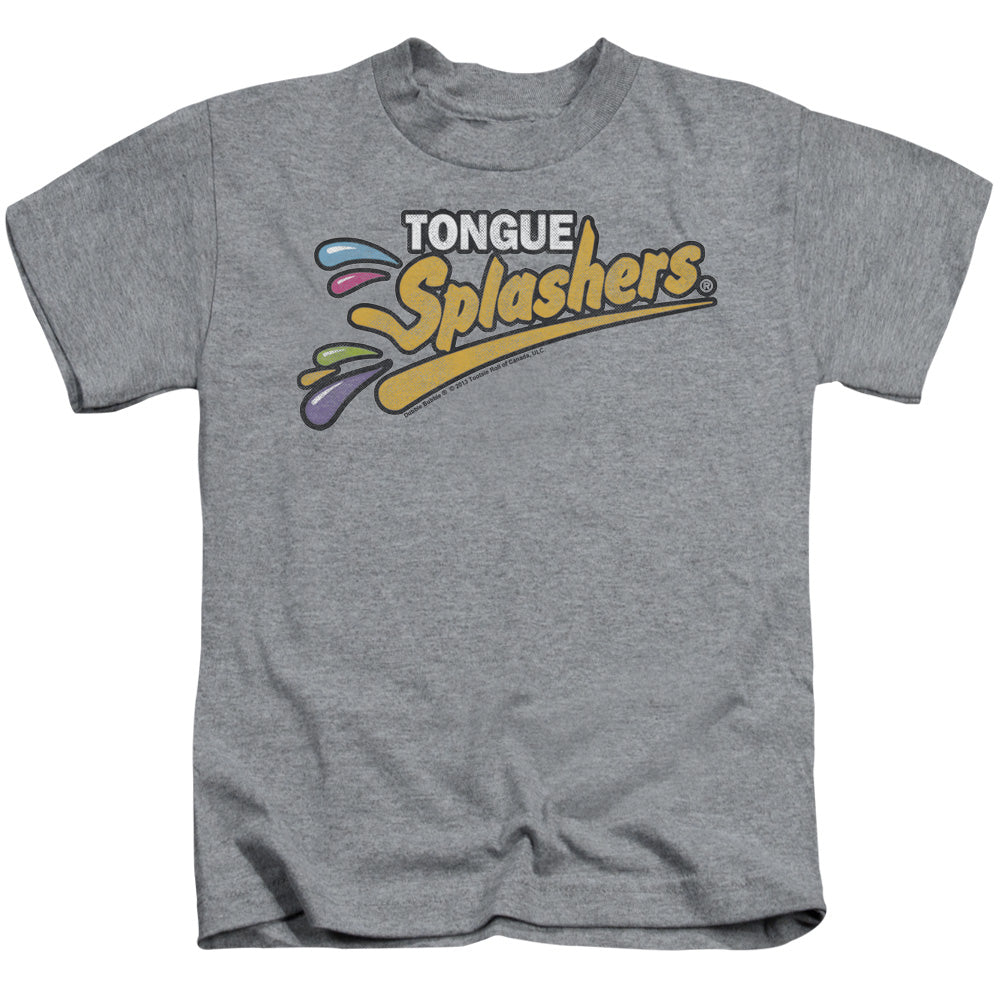 Dubble Bubble Tongue Splashers Logo Juvenile Kids Youth T Shirt Athletic Heather (7) Officially Licensed