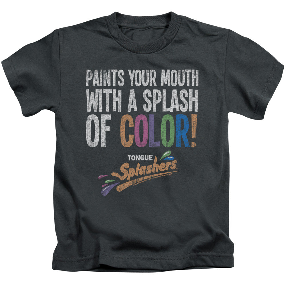 Dubble Bubble Paints Your Mouth Juvenile Kids Youth T Shirt Charcoal (5 6) Officially Licensed
