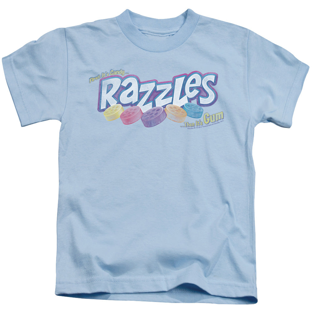 Dubble Bubble Distressed Logo Juvenile Kids Youth T Shirt Light Blue (7) Officially Licensed