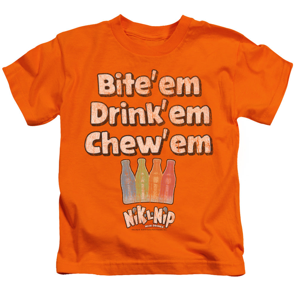Dubble Bubble Bite Drink Chew Juvenile Kids Youth T Shirt Orange (7) Officially Licensed