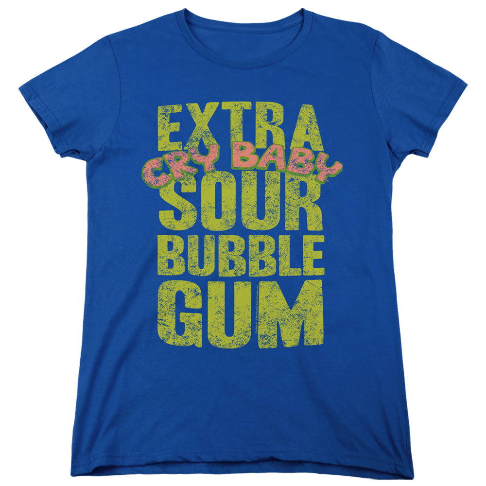 Dubble Bubble Extra Sour Womens T Shirt Royal Blue Officially Licensed