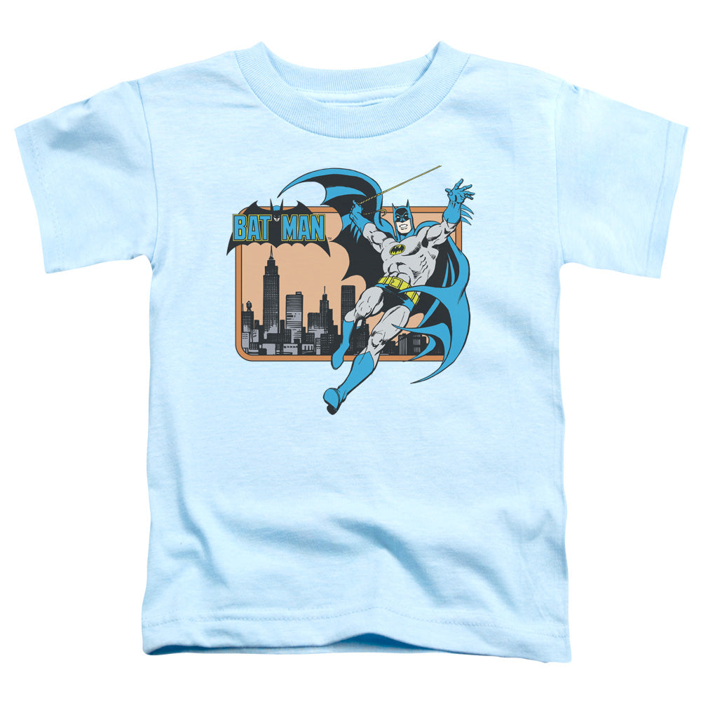 DC Comics Batman in the City Toddler Kids Youth T Shirt Light Blue