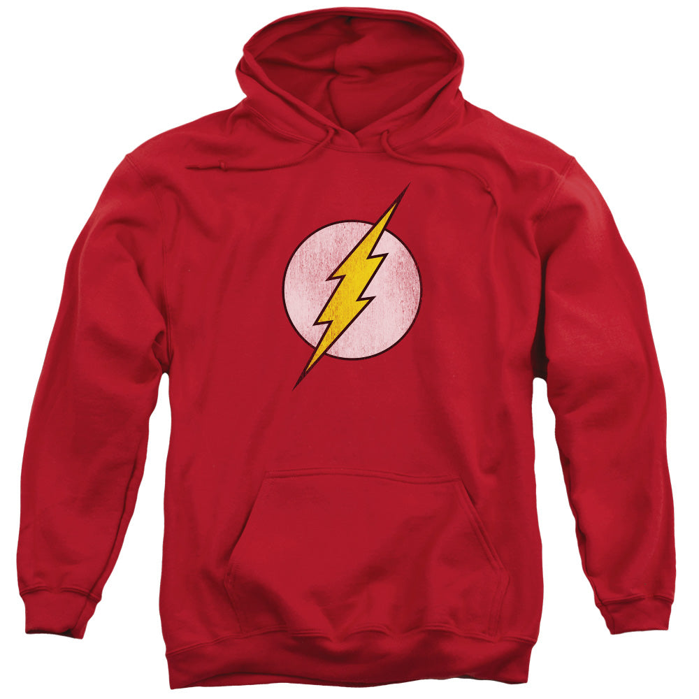 DC Comics Flash Flash Logo Distressed Mens Hoodie Red
