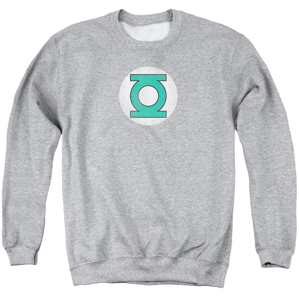 DC Comics Gl Logo Distressed Mens Crewneck Sweatshirt Athletic Heather