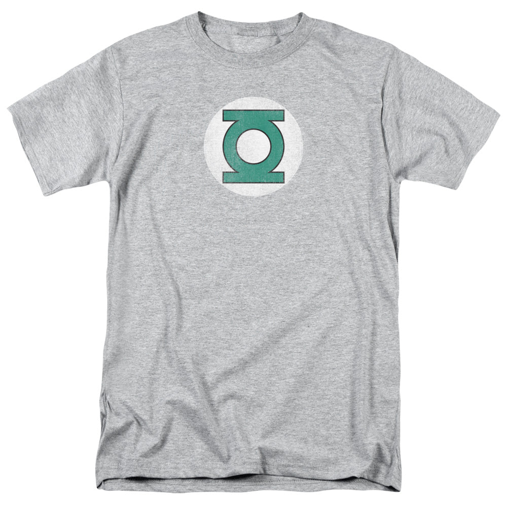 DC Comics Gl Logo Distressed Mens T Shirt Athletic Heather