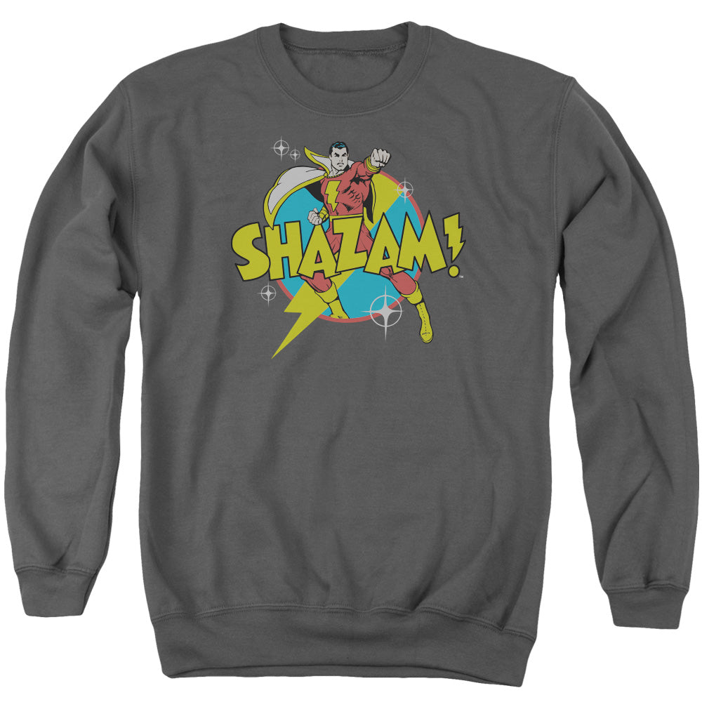 DC Comics Power Bolt Mens Crewneck Sweatshirt Charcoal