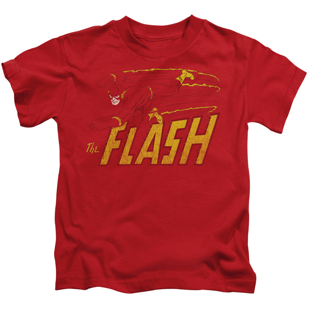 DC Comics Flash Flash Speed Distressed Juvenile Kids Youth T Shirt Red