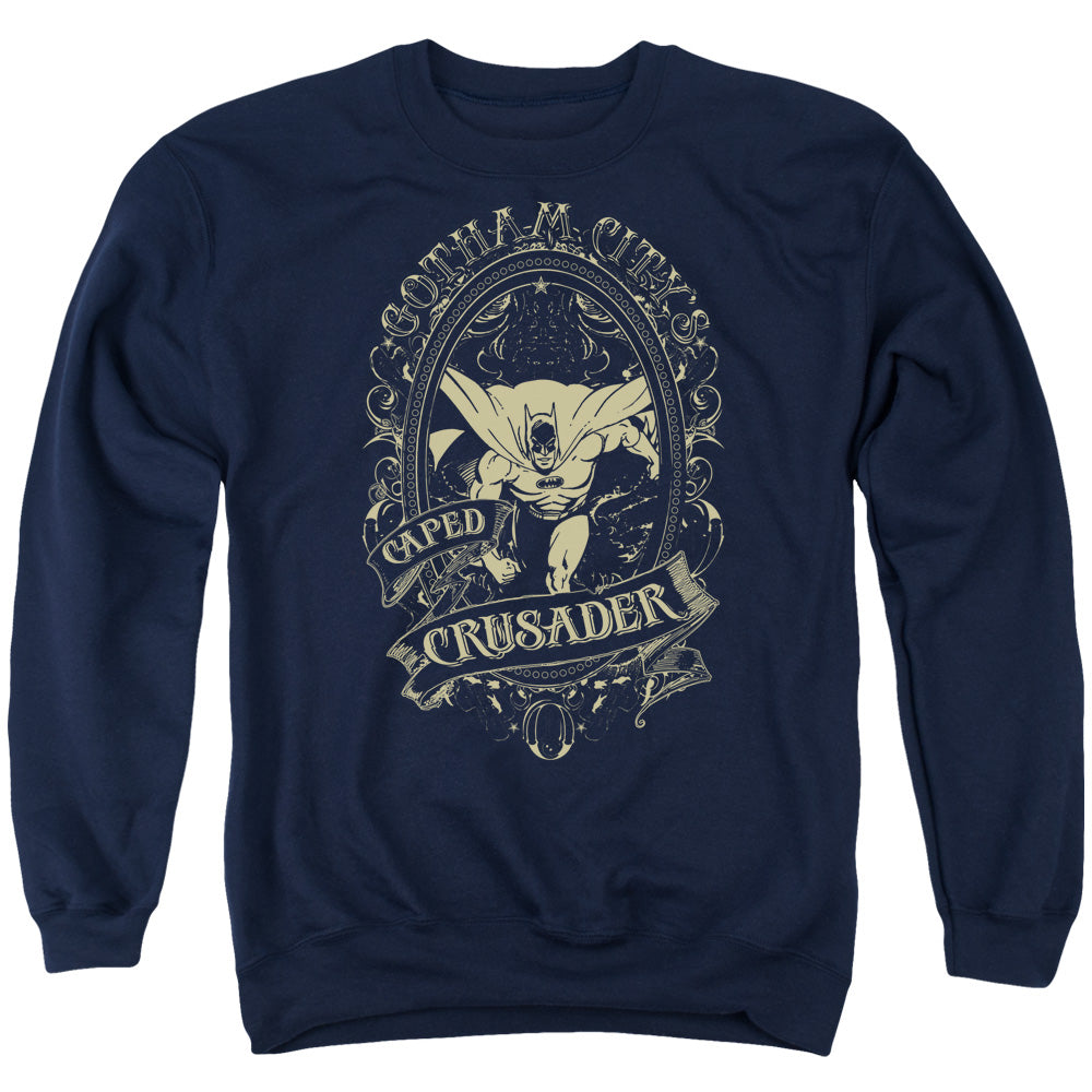 DC Comics Gotham Crusader Mens Crewneck Sweatshirt Navy Blue