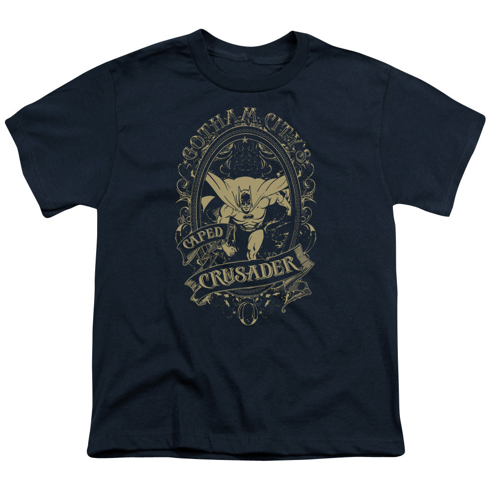 DC Comics Gotham Crusader Kids Youth T Shirt Navy Blue