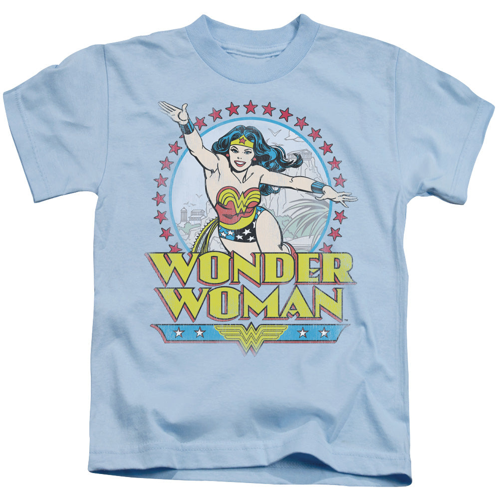 DC Comics Star of Paradise Island Juvenile Kids Youth T Shirt Light Blue